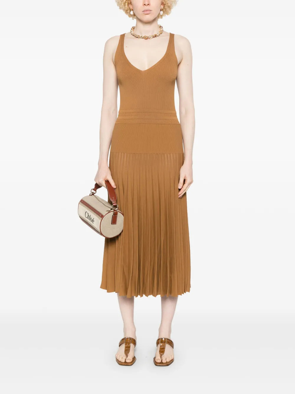 Pleated Tank Dress