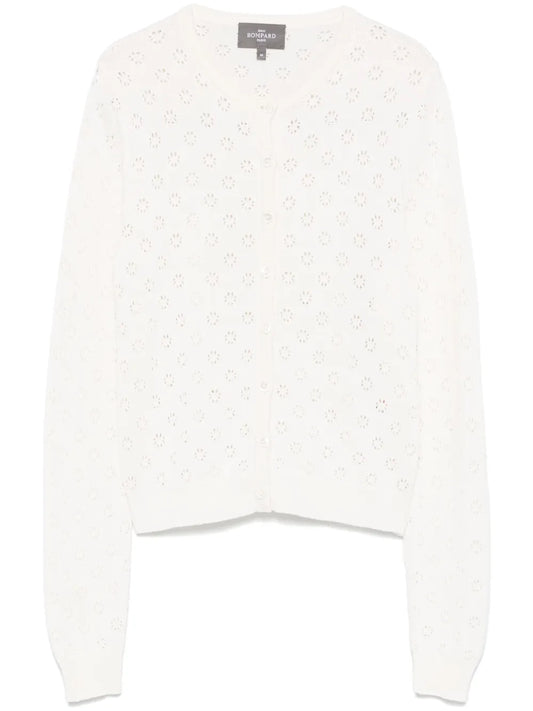 Pointelle-Knit Cardigan