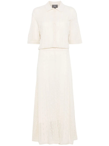 Pointelle Polo Dress