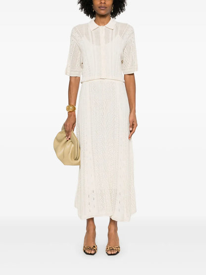 Pointelle Polo Dress