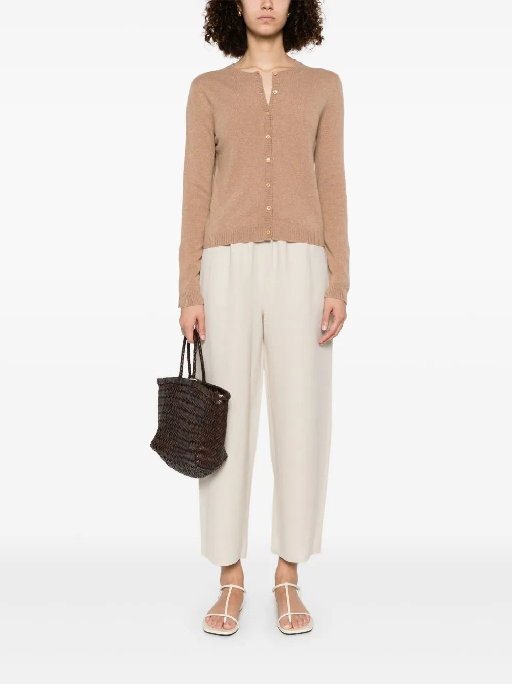 Buttoned-Sleeves Cardigan