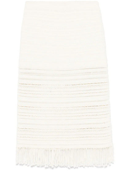 Fringed Midi Skirt