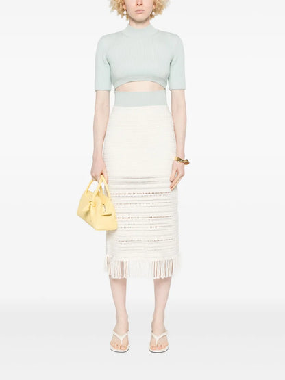 Fringed Midi Skirt