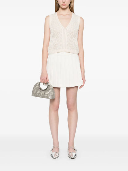 Pointelle V-Neck Vest