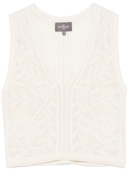 Pointelle V-Neck Vest