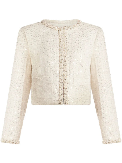 Faux-Pearl Embellished Jacket