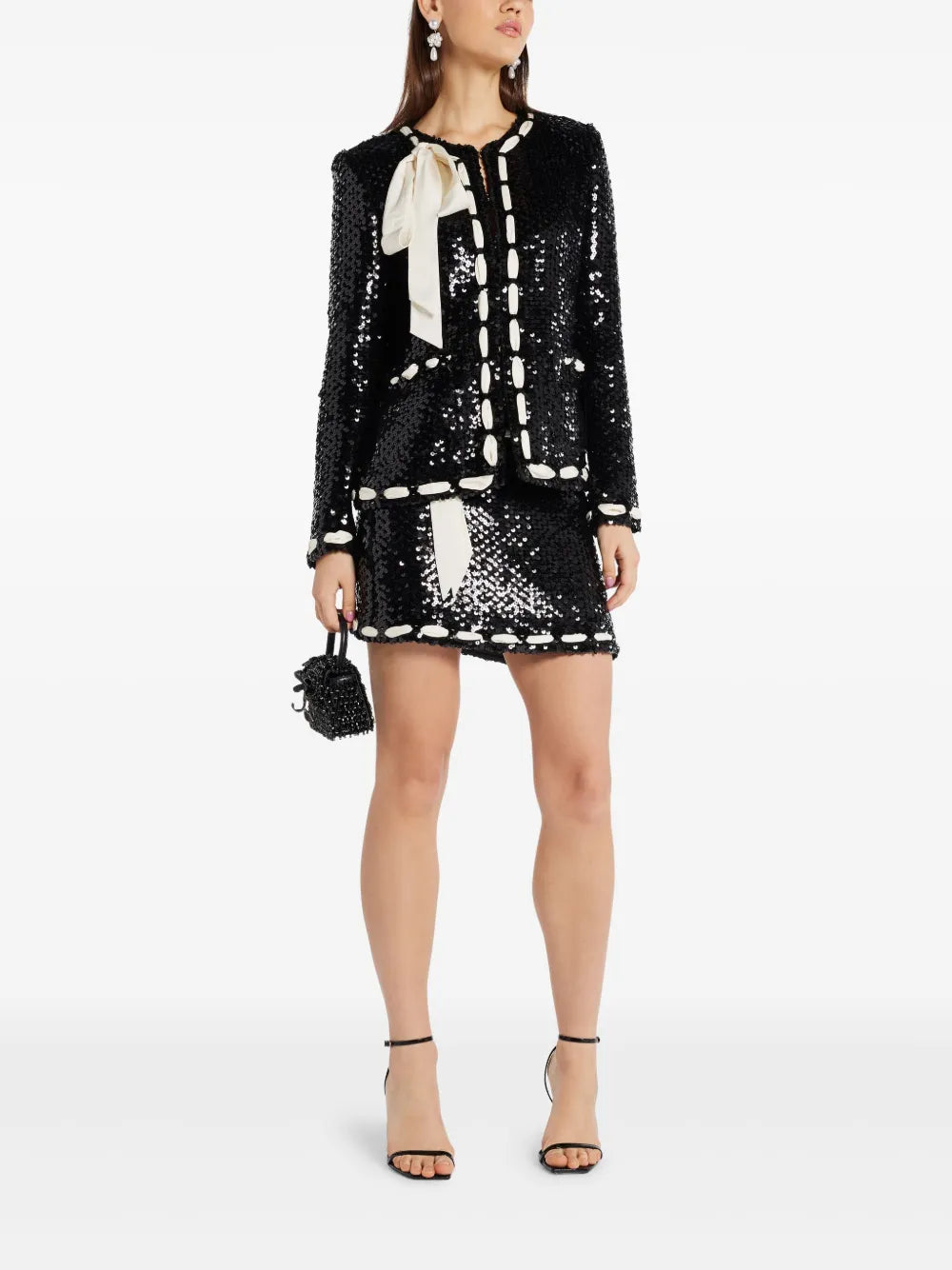 Bow-Embellished Mini Skirt