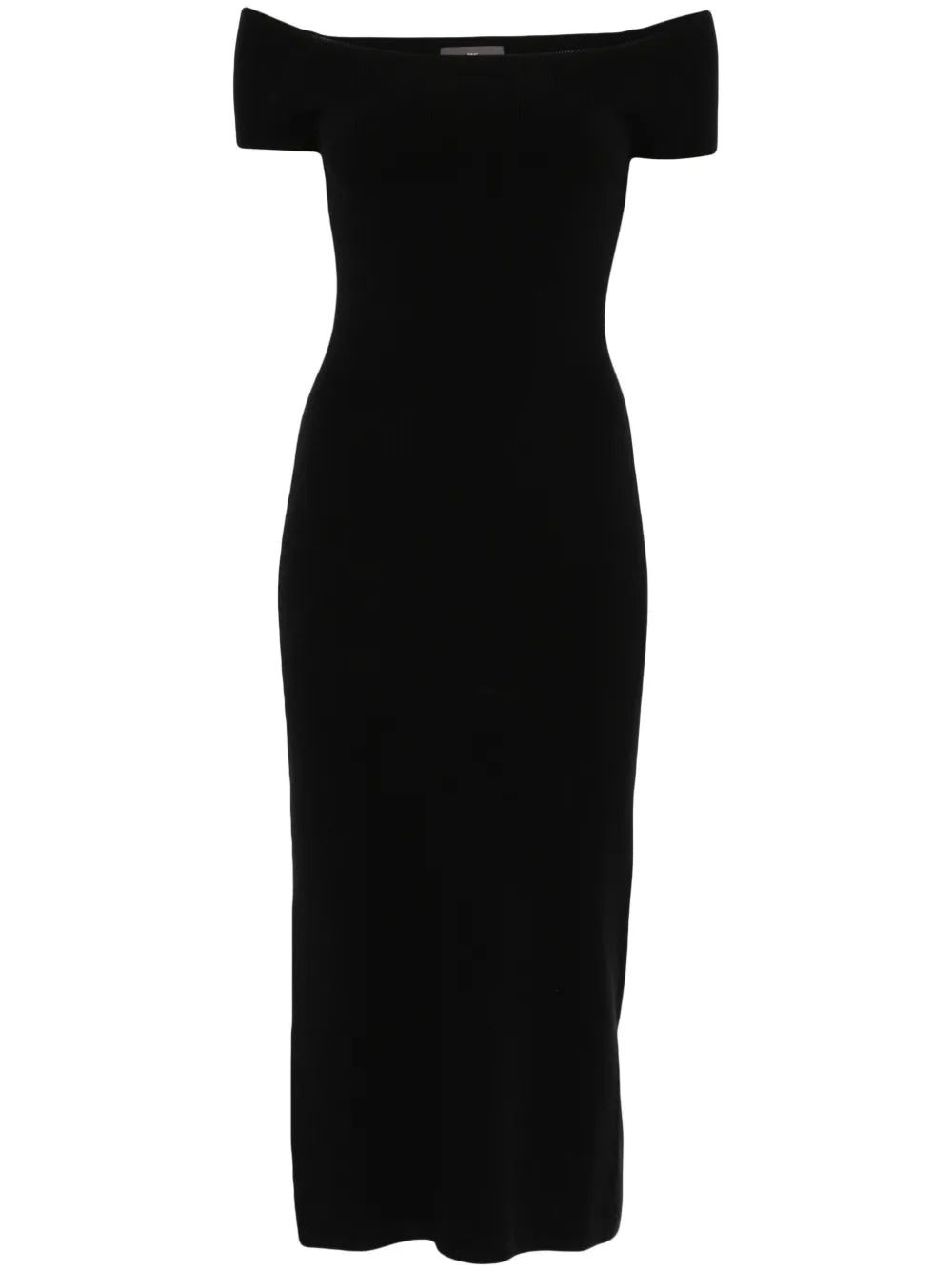 Bardot-Neckline Midi Dress