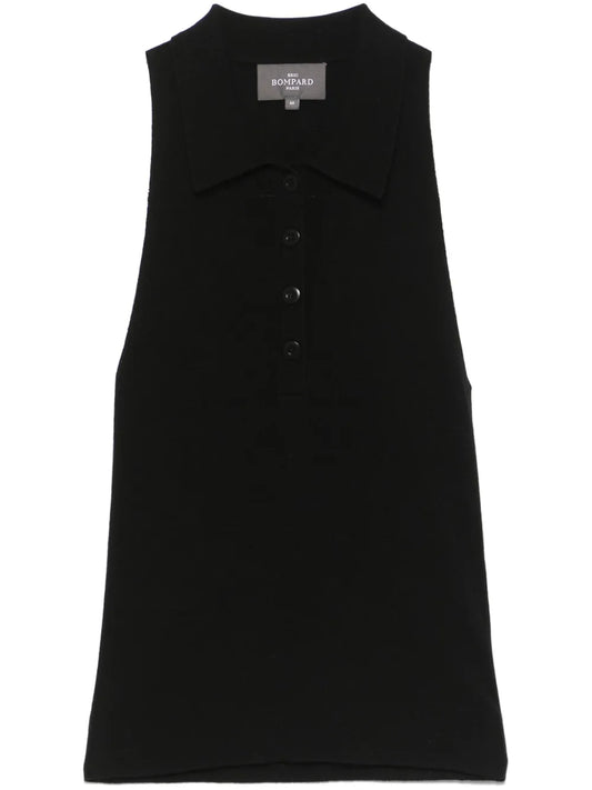 Sleeveless Polo Top