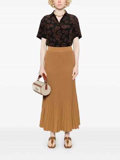 Pleated Midi Skirt