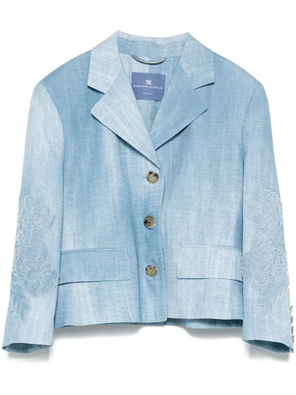 Lace-Appliqué Blazer
