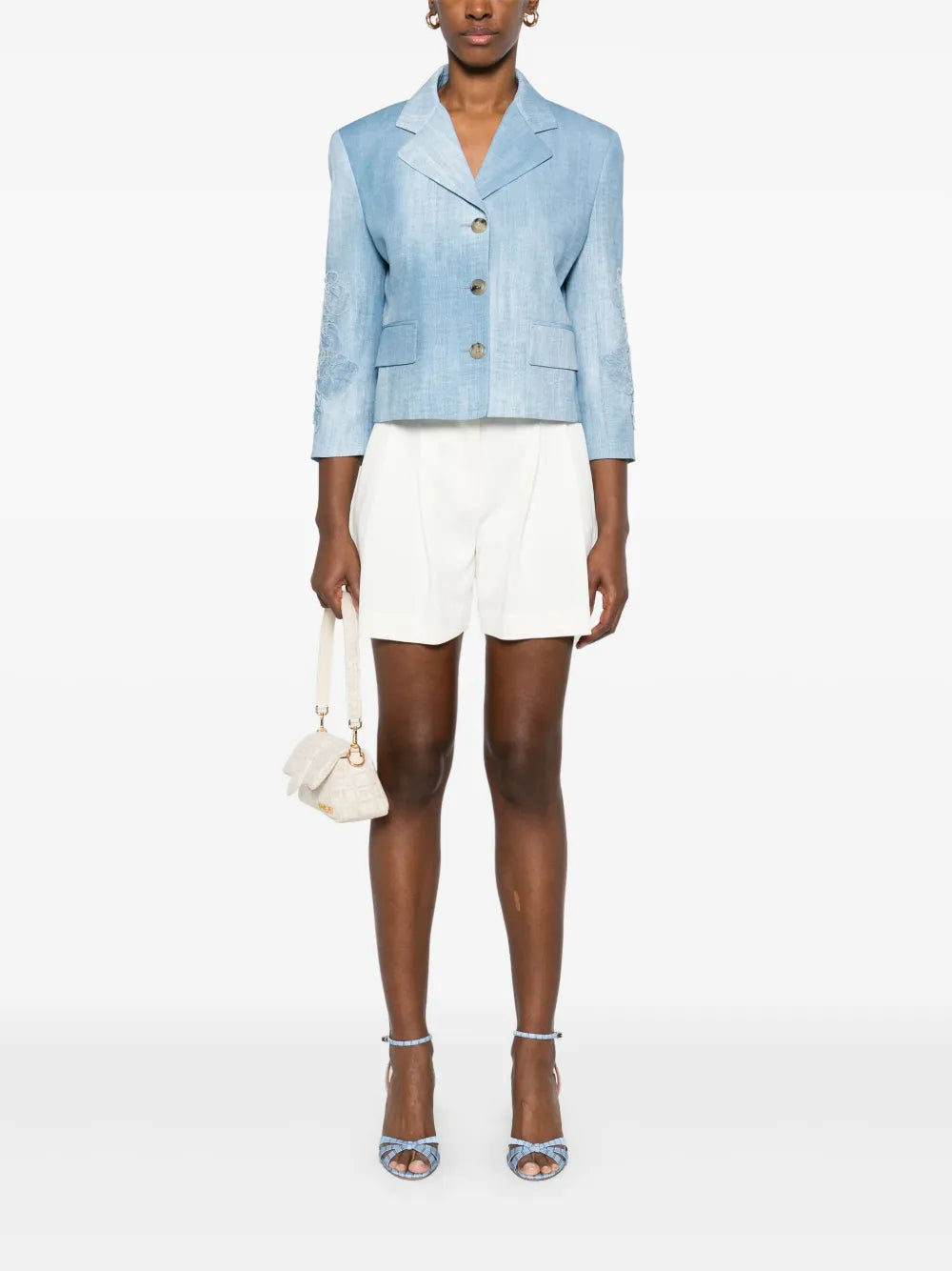 Lace-Appliqué Blazer