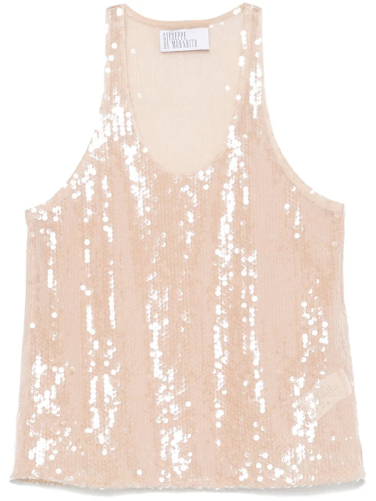 Sequinned Tank Top
