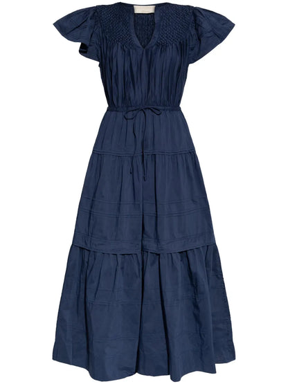 Pleated Midi Dress