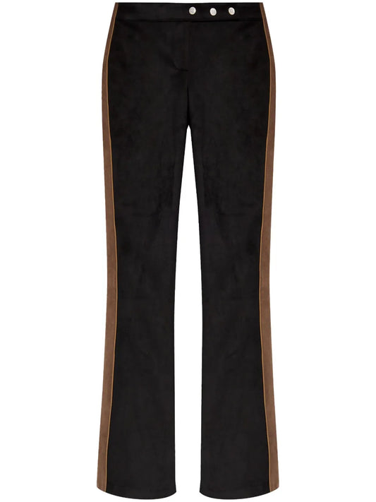Stripe-Detail Flared Trousers