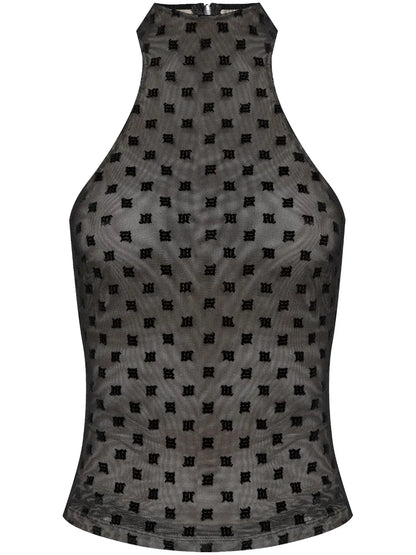 Monogram-Pattern Tank Top