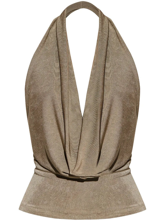 Draped-Detail Blouse