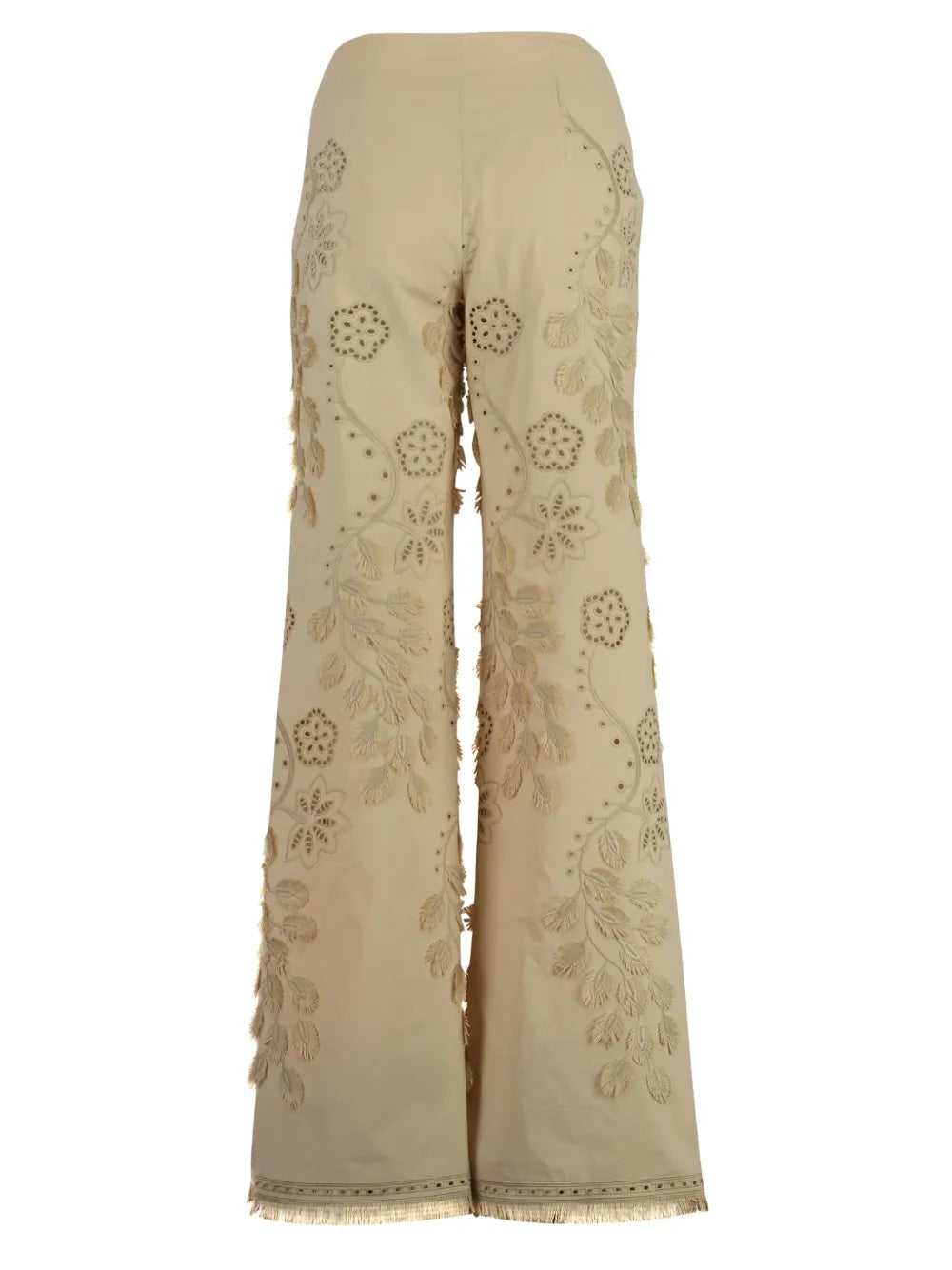 Embroidered Flared Trousers