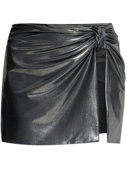Ruched-Detailing Mini Skirt