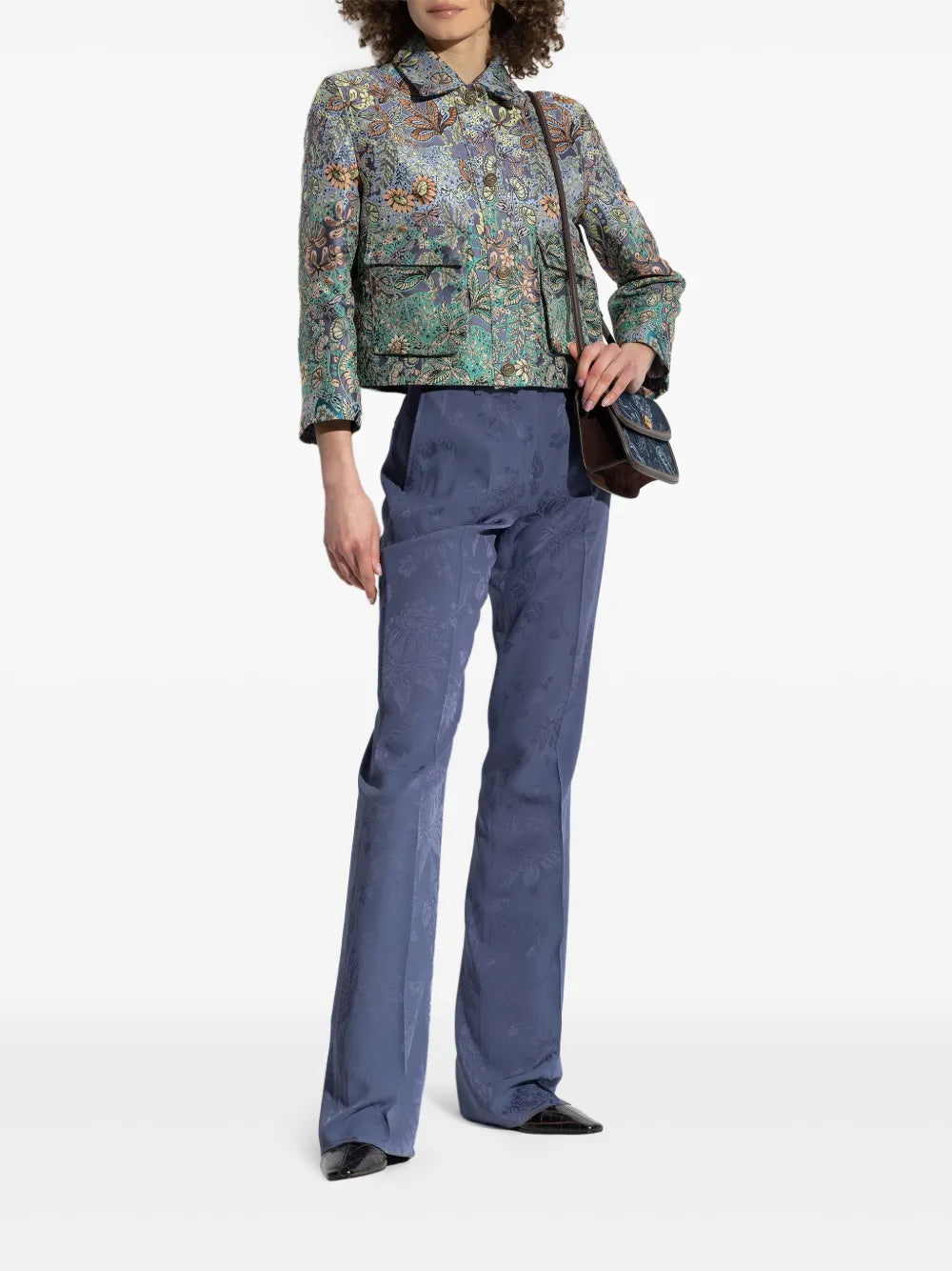Floral-Print Trousers