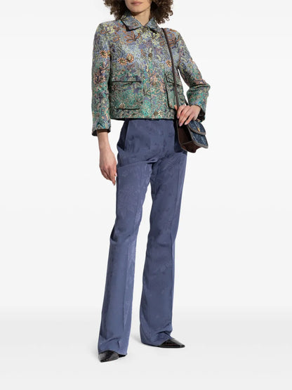 Floral-Print Trousers