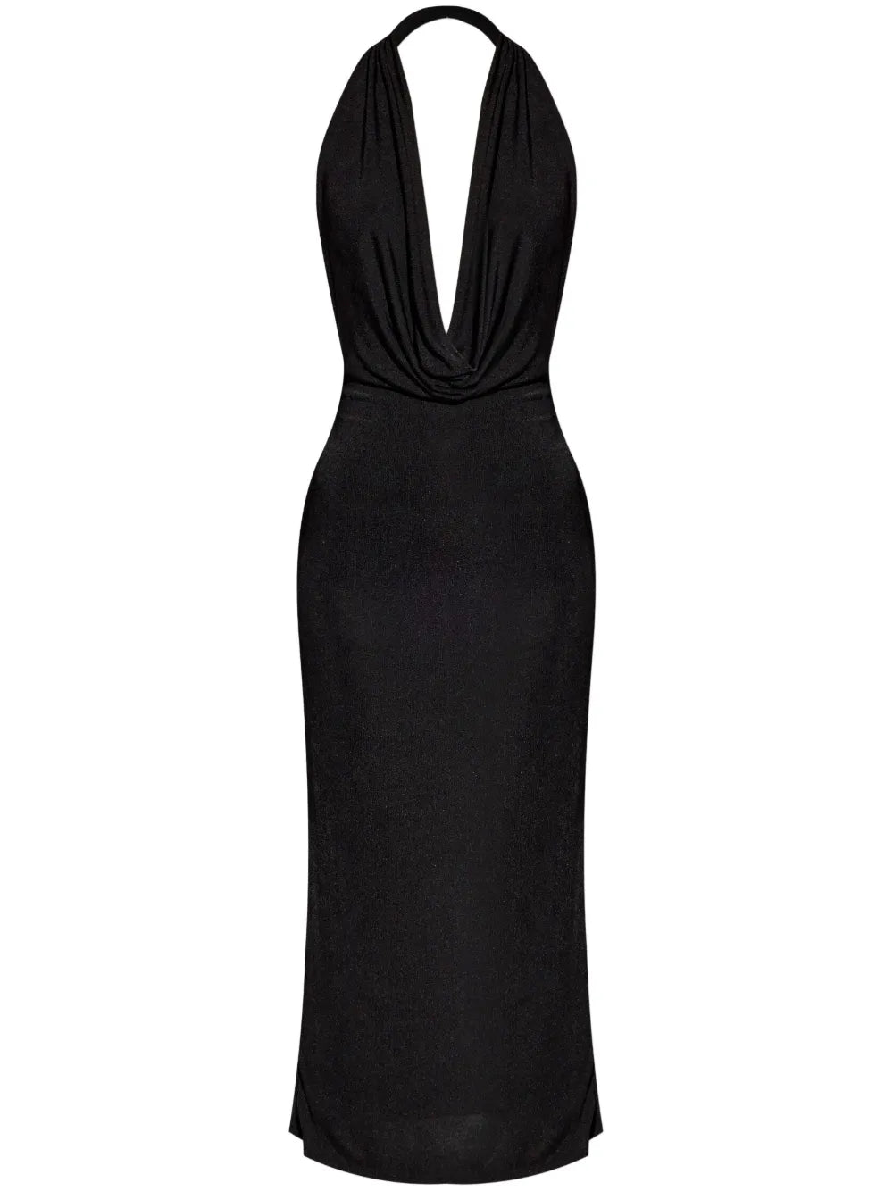 Cowl-Neck Midi Dress