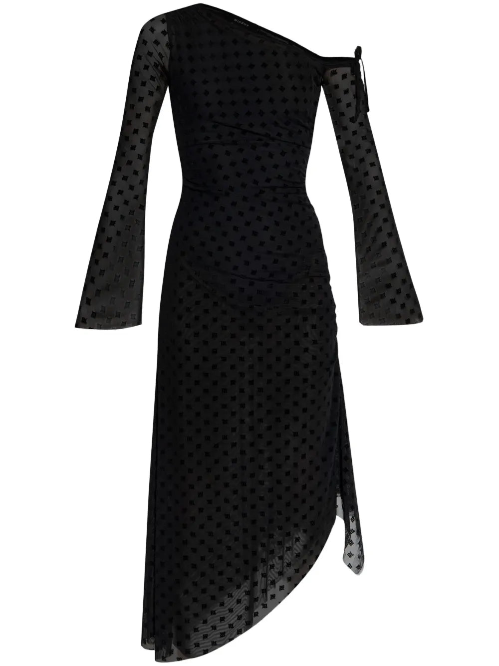 Logo-Flocked Midi Dress