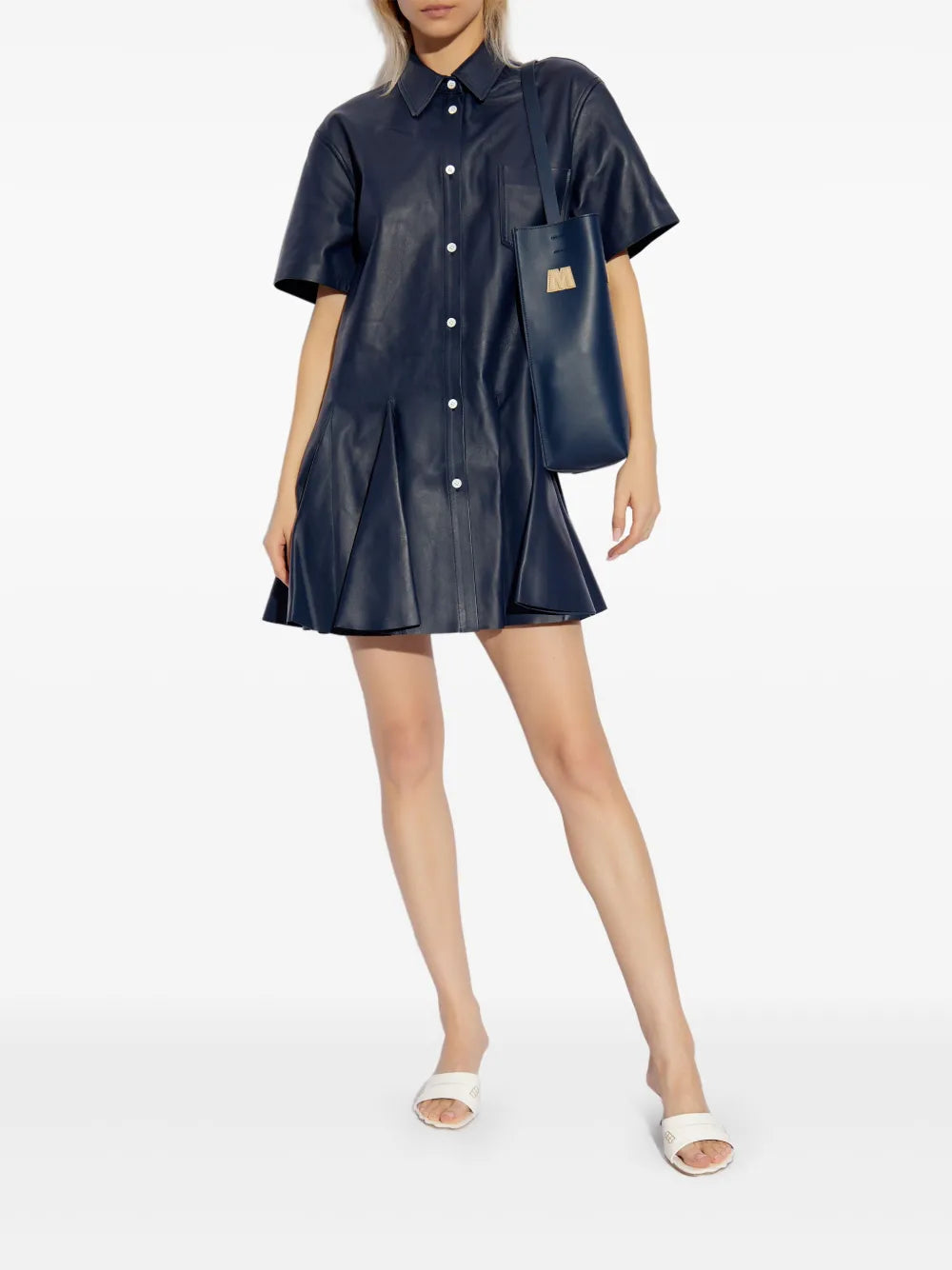Leather Shirt Dress