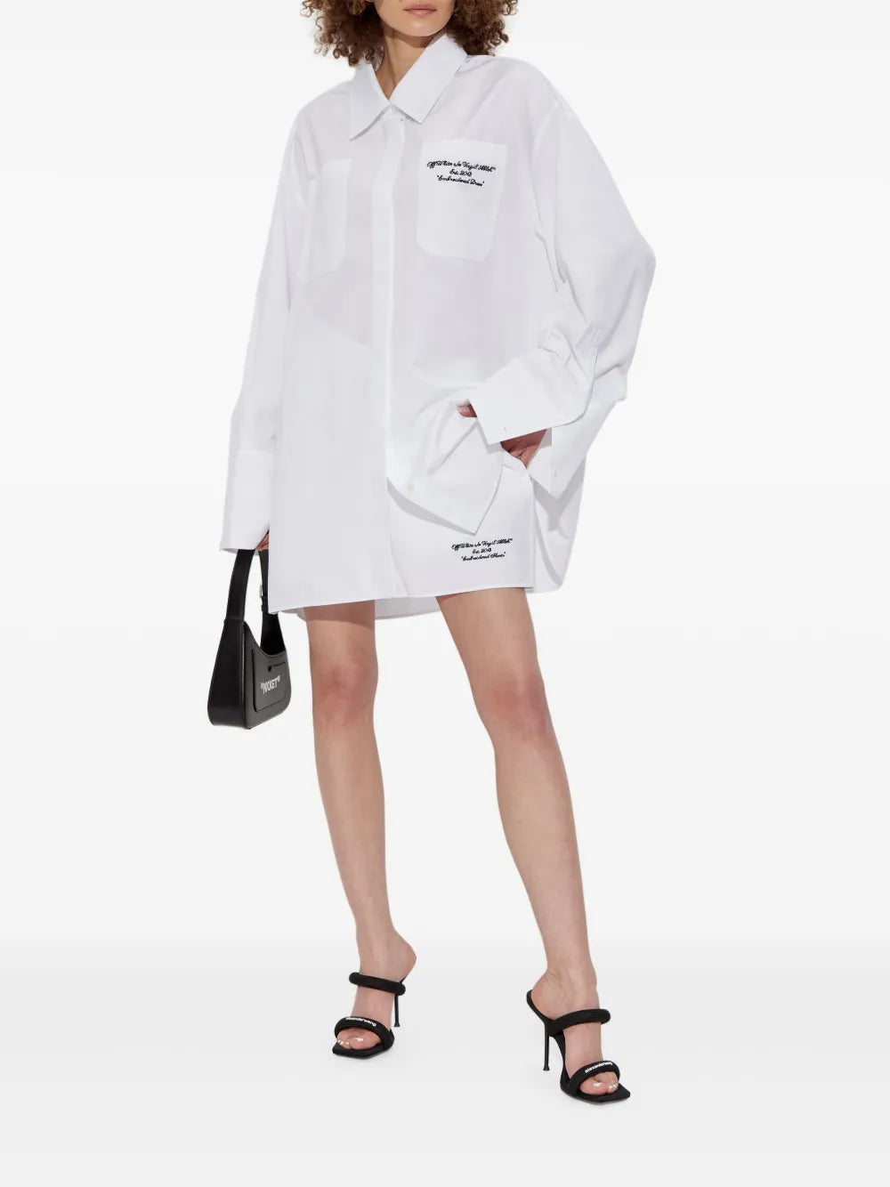 Embroidered Logo Shirt Dress
