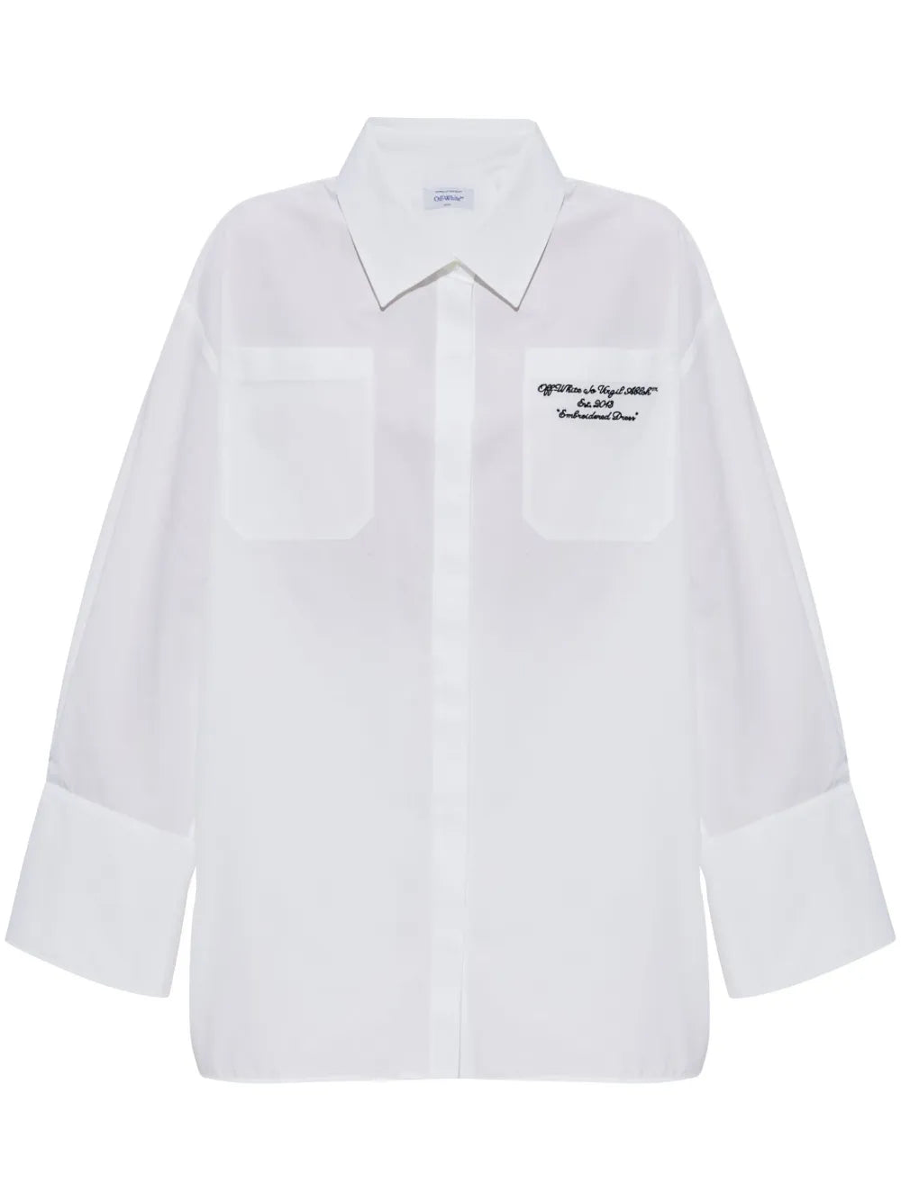Embroidered Logo Shirt Dress