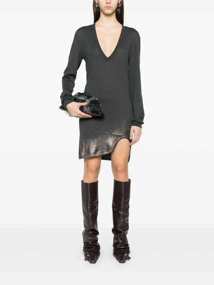 Lurex-Detail Mini Dress