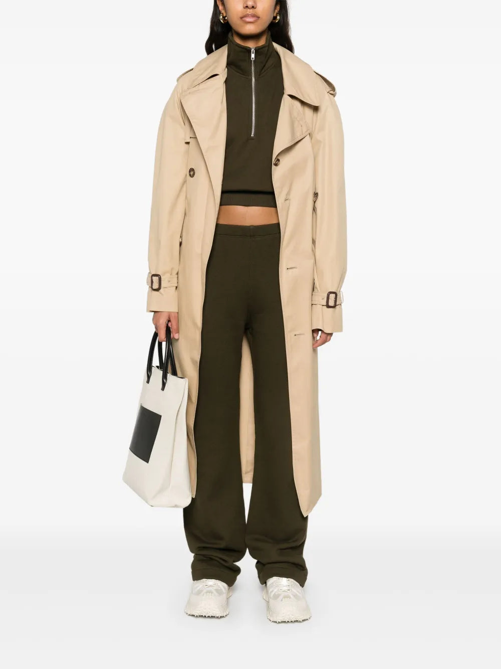 Cropped Half-Zip Sweatshirt