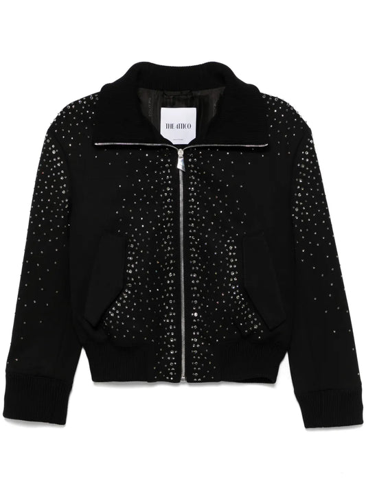 Crystal-Embellished Bomber Jacket