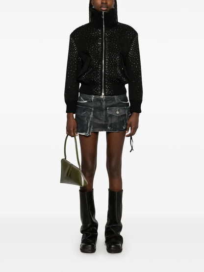 Crystal-Embellished Bomber Jacket