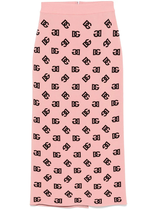 Dg-Jacquard Pencil Skirt