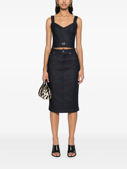Denim Midi Skirt