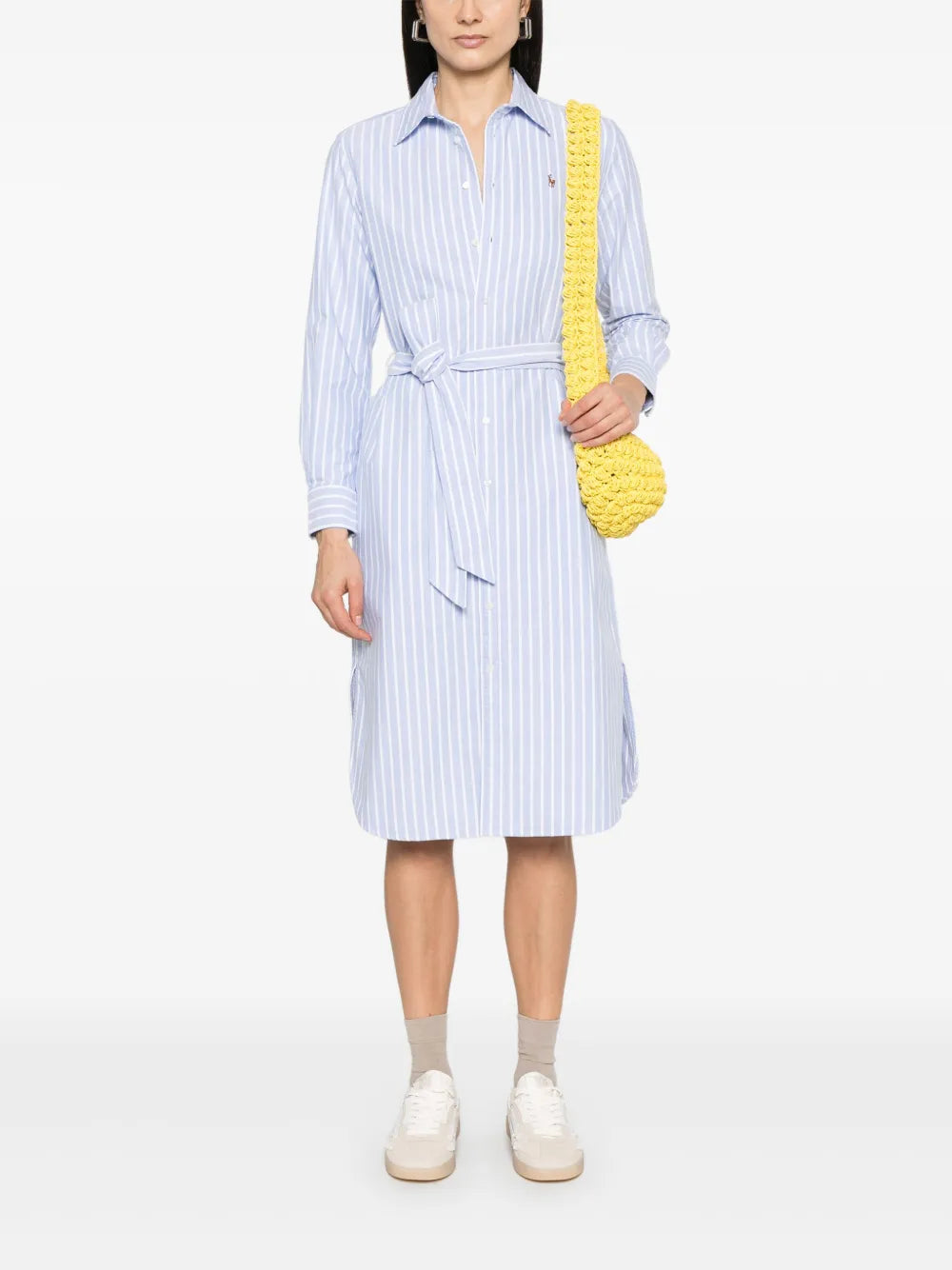 Striped Cotton Midi Dress