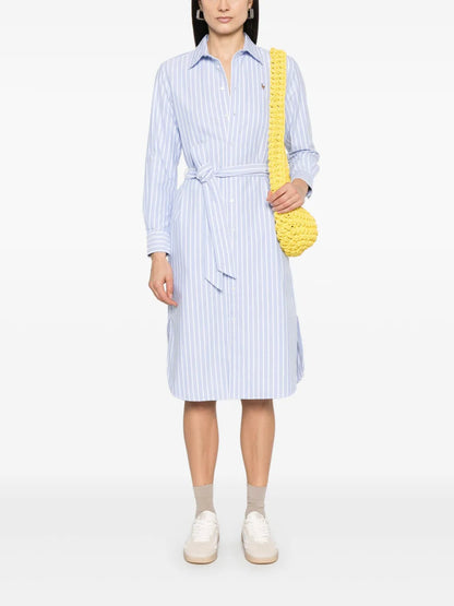 Striped Cotton Midi Dress