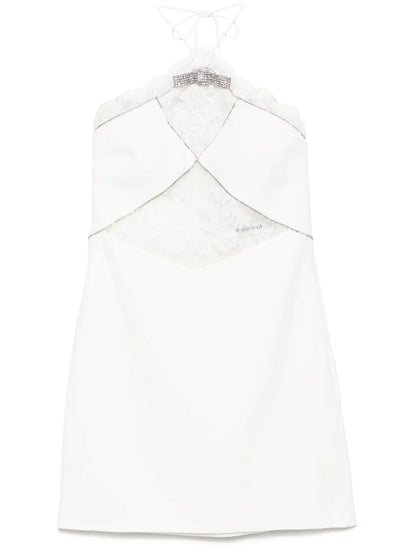 Crepe Halter-Neck Mini Dress