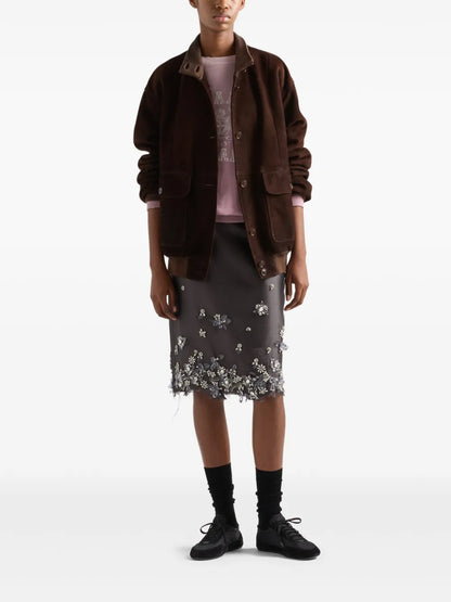 Embroidered Midi Skirt
