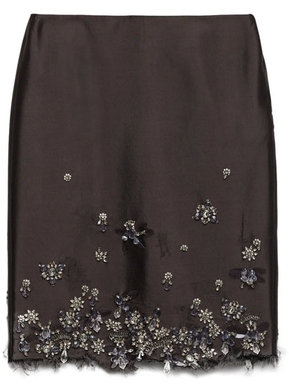 Embroidered Midi Skirt