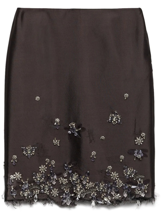 Embroidered Midi Skirt