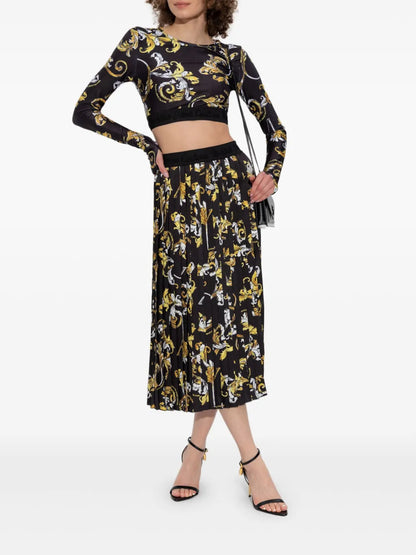 Barocco-Print Skirt