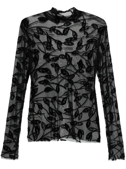 Flocked-Leaves Top