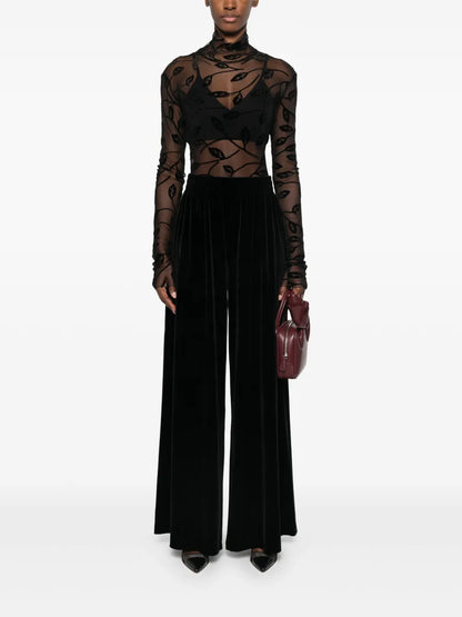 Flocked-Leaves Top