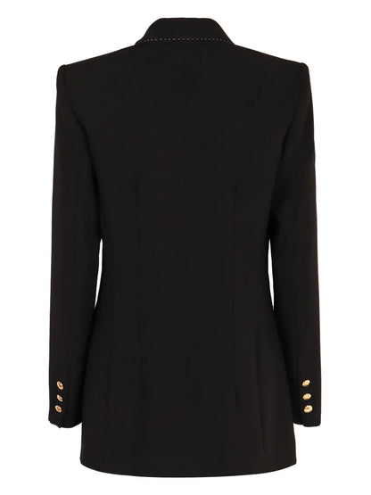 Contrast-Stitching Blazer