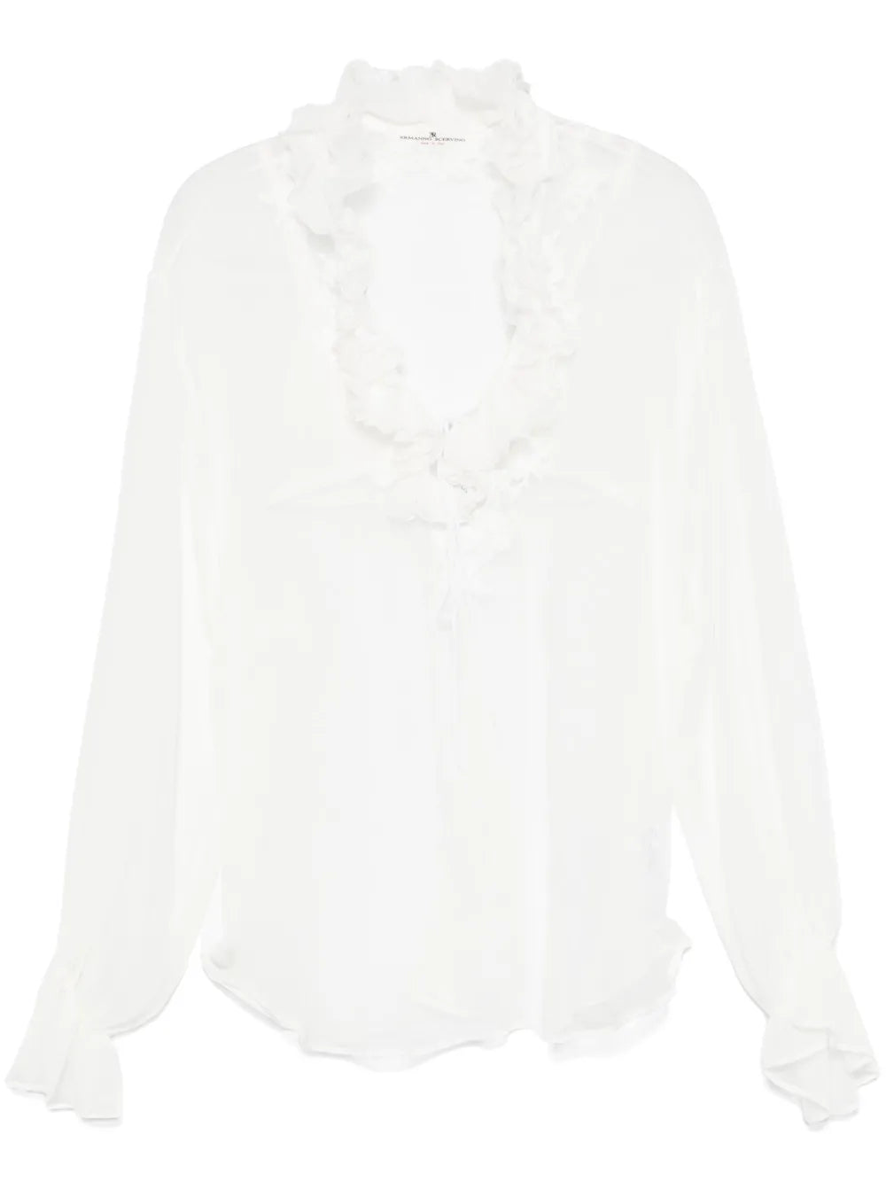 Ruffled-Trim Blouse