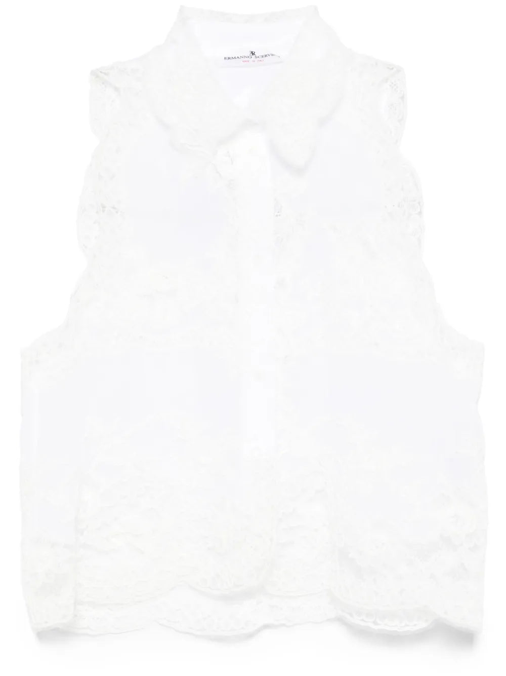 Floral-Embroidered Tank Top