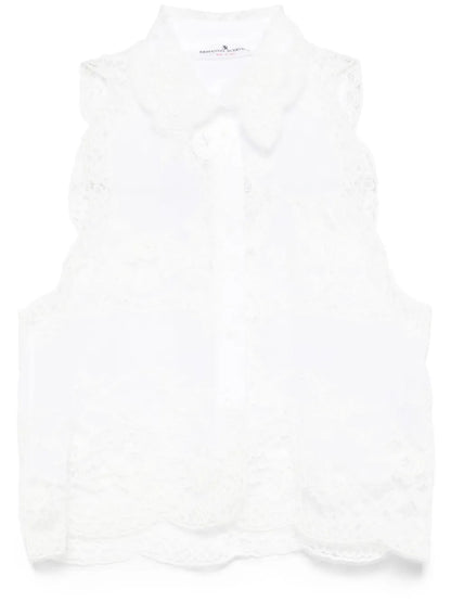 Floral-Embroidered Tank Top