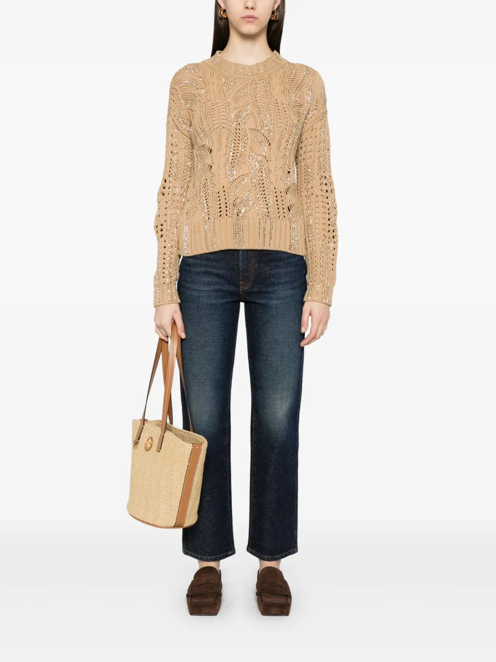 Crystal-Embellished Sweater